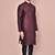 Wine dupion art silk  kurta with computerised embroidery machine work churidar