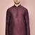 Wine dupion art silk  kurta with computerised embroidery machine work churidar