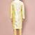 Fawn dupion art silk kurta with computerised embroidery machine work churidar