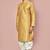 Dark beige dupion art silk kurta with computerised embroidery machine work churidar