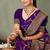 Purple Banarasi Satin Silk Saree with Rich Gold Zari Paisley Weaving and Traditional Pallu