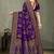 Purple Banarasi Satin Silk Saree with Rich Gold Zari Paisley Weaving and Traditional Pallu
