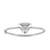 925 Sterling Silver Floral Bangle Bracelet for Women | Cubic Zirconia Flower Bracelet Jewelry