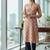 Peach printed cotton kurti