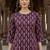Dark burgundy printed cotton kurti