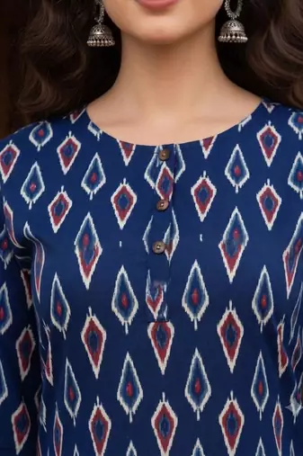 Saka Designs Indigo Printed Cotton Kurti