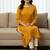 Mustrad yellow printed cotton kurti