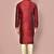 Mahroon dupion art silk kurta with computerised embroidery machine work churidar
