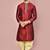 Mahroon dupion art silk kurta with computerised embroidery machine work churidar