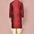 Mahroon dupion art silk kurta with computerised embroidery machine work churidar
