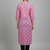 Pink printed cotton kurti