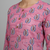 Pink printed cotton kurti