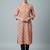 Peach printed cotton kurti