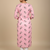Pink printed cotton kurti