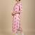 Pink printed cotton kurti