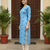 Blue printed cotton kurti
