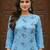 Blue printed cotton kurti