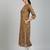 Brown printed cotton kurti
