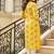 Yellow printed cotton kurti