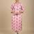 Pink printed cotton kurti
