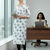White printed cotton kurti