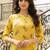 Yellow printed cotton kurti