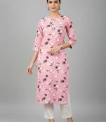 Blue printed cotton kurti