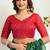 Dark green printed linen pre draped  saree with blouse