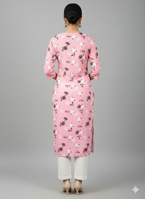 Saka Designs Blue Printed Cotton Kurti 2