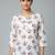 White printed cotton kurti
