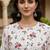 White printed cotton kurti