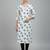 White printed cotton kurti