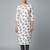 White printed cotton kurti