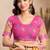 Yellow printed linen pre draped  saree with blouse