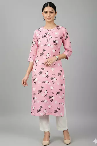 Saka Designs Blue Printed Cotton Kurti