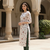 White printed cotton kurti