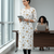 White printed cotton kurti