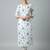 White printed cotton kurti