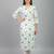 White printed cotton kurti