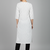 White printed cotton kurti
