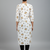 White printed cotton kurti