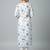 White printed cotton kurti