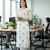 White printed cotton kurti