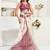 White, maroon printed linen pre draped  saree with blouse