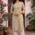 Cream printed cotton kurti