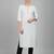 White printed cotton kurti