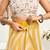 Yellow, white printed linen pre draped  saree with blouse