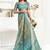 Multicolor printed linen pre draped  saree with blouse