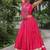 NAVRATRI WAER PINK COLOR ROMAN WITH GOTTA PATTI LACE LEHENGA TOP FULL STITCHED.