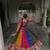 NAVRATRI WEAR MULTI COLOR GEORGETTE PRINT GAMTHI EMBELLISHED WORK LEHENGA TOP FULL-STITCHED.